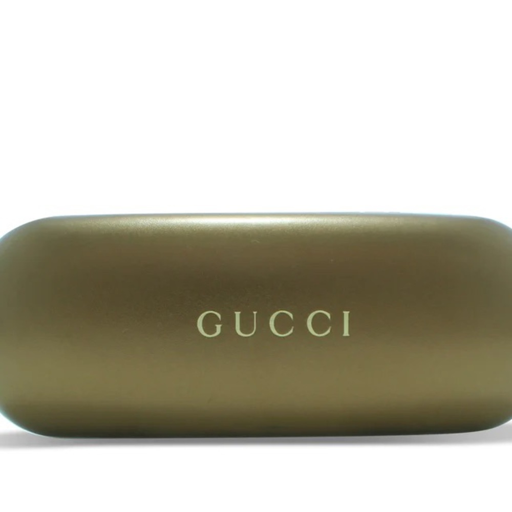 Gucci Bronze Velvet GG Monogram Eye Glasses Sunglasses Clamshell Carrying Case - Picture 2 of 8